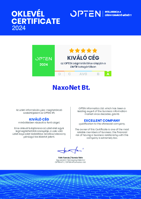 Opten 2024 Certificate Nagy